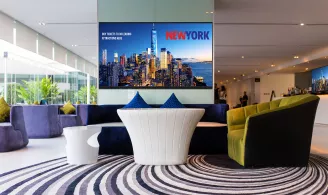 Sharp Led screen foyer