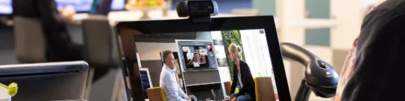 Visitor-at-reception-sign-in-screen